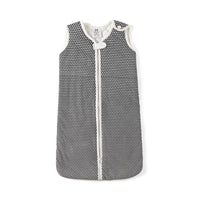 Front view of the Greenwich wearable baby sleep bag in light fabric, ideal for newborns.