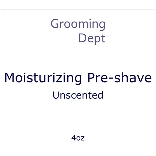 Grooming Dept Unscented + Coolant Moisturizing Pre-Shave 4 Oz
