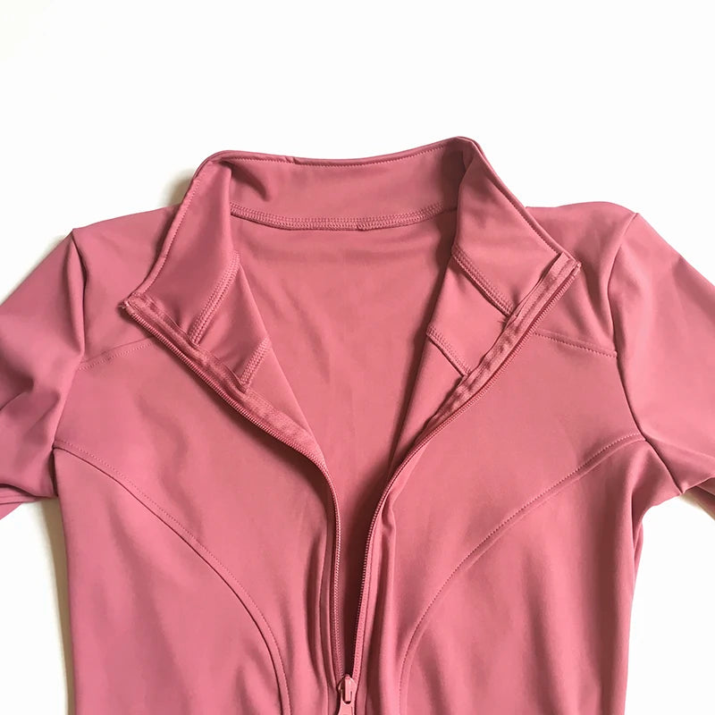 Peeli Long Sleeve Sports Jacket Women Zip Fitness Yoga