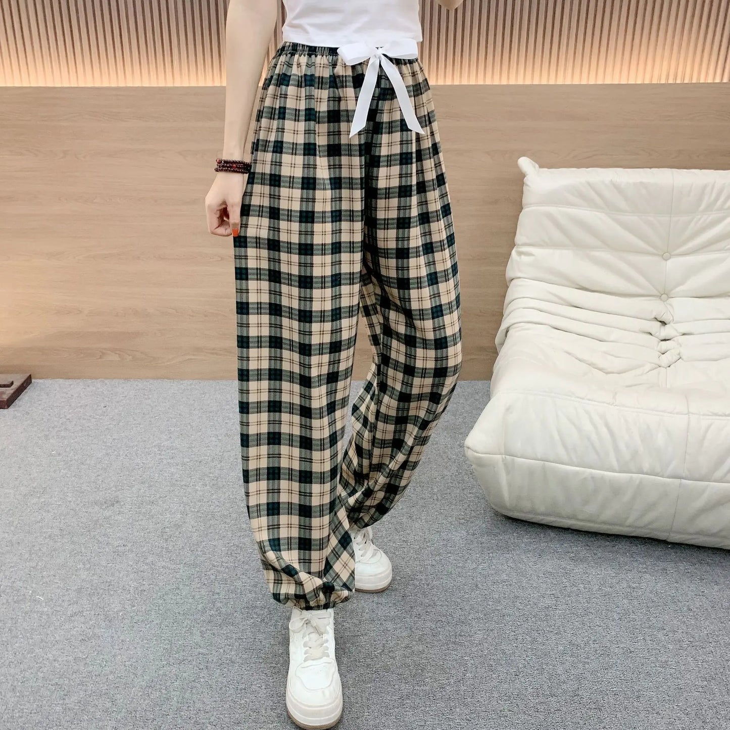 Summer Women's Ice Silk Loose Lantern Pants (Plus Size)