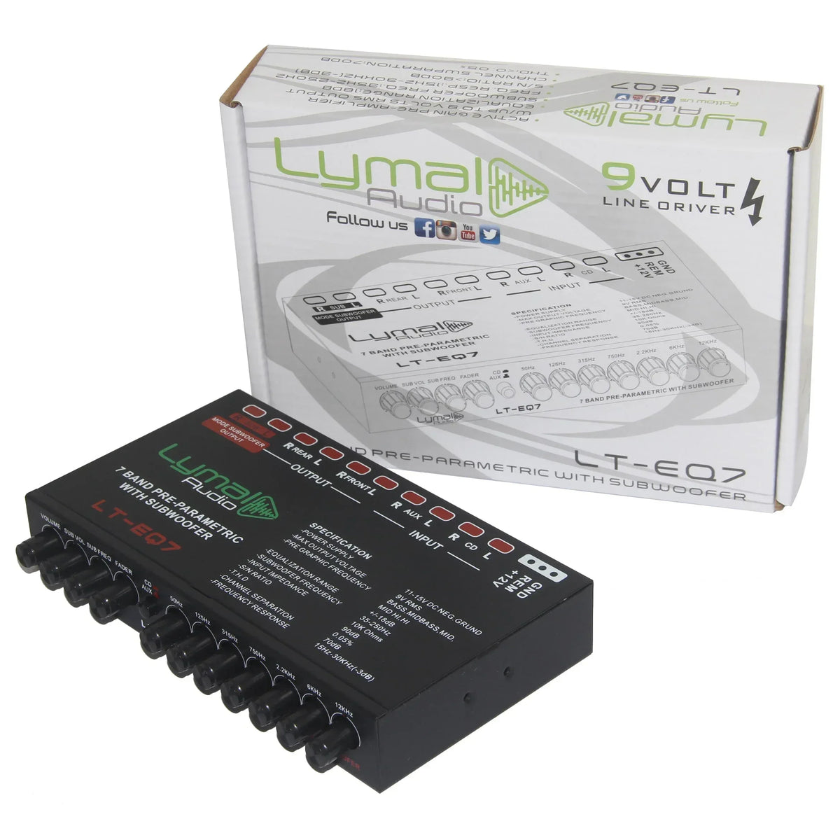 LT-EQ7 7 Band 9 Volt Car Audio Graphic Equalizer - Trustymall