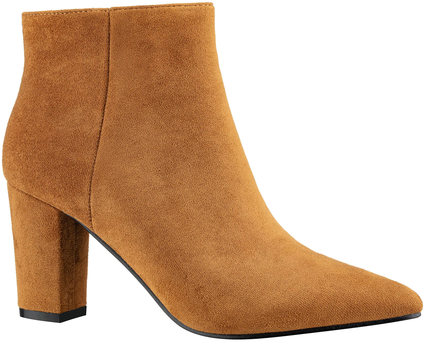 Ankle Boots Comfortable Chunky Block Heel Pointed Toe Booties