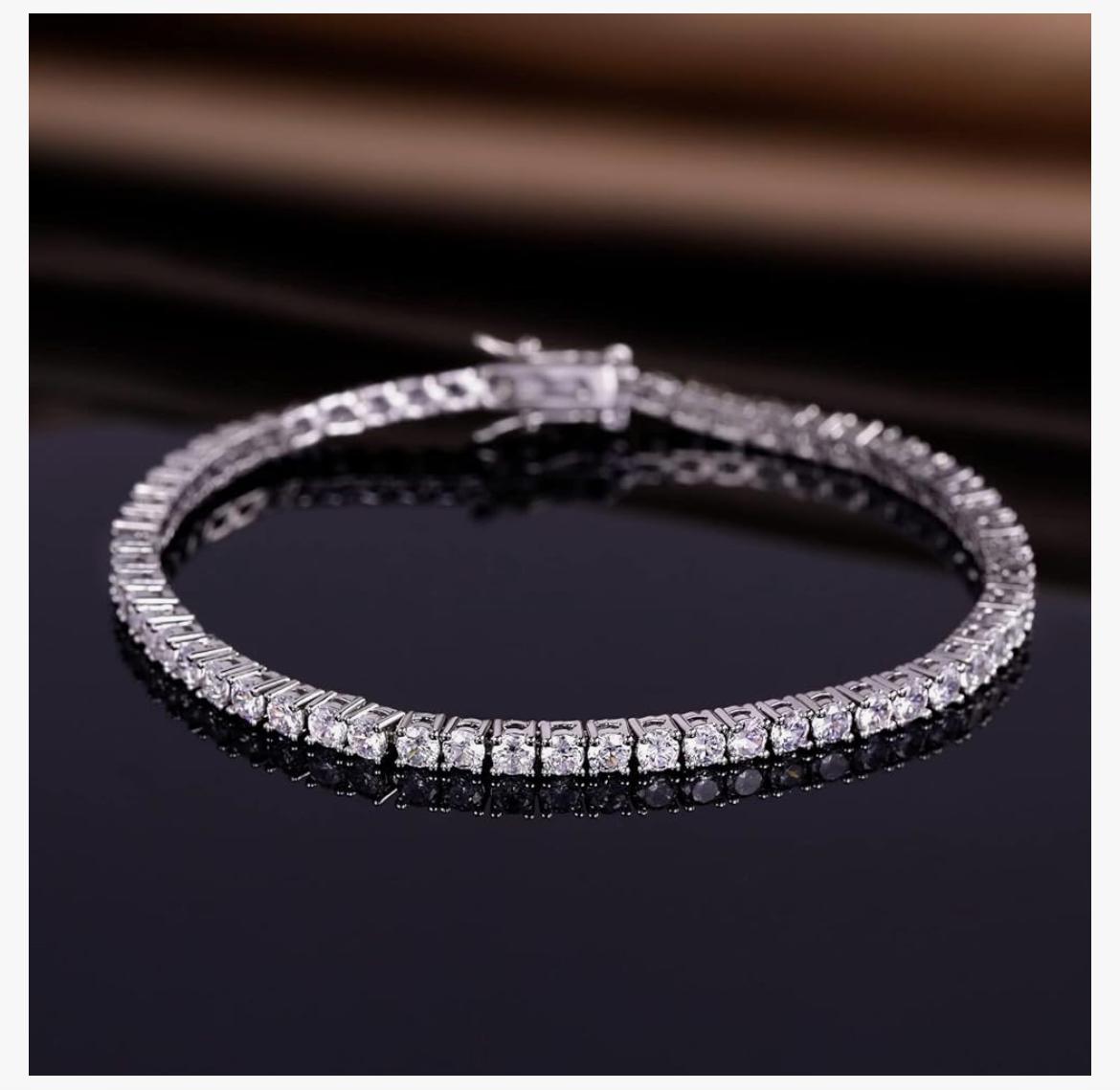 3.00 CTW AGI Certified Lab-Grown Diamond Tennis Bracelet in 14K Yellow
