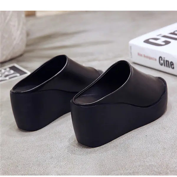 Wedge Sandals with Thick Platform Sole