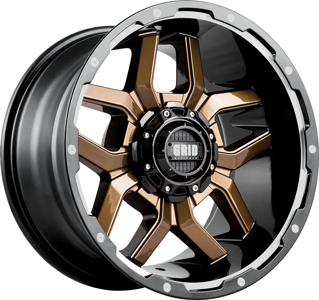 718955R1 18 x 9 in. GD07 Wheel with Black Lip, Gloss Bronze - Trustymall