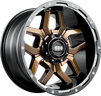 718955R1 18 x 9 in. GD07 Wheel with Black Lip, Gloss Bronze - Trustymall