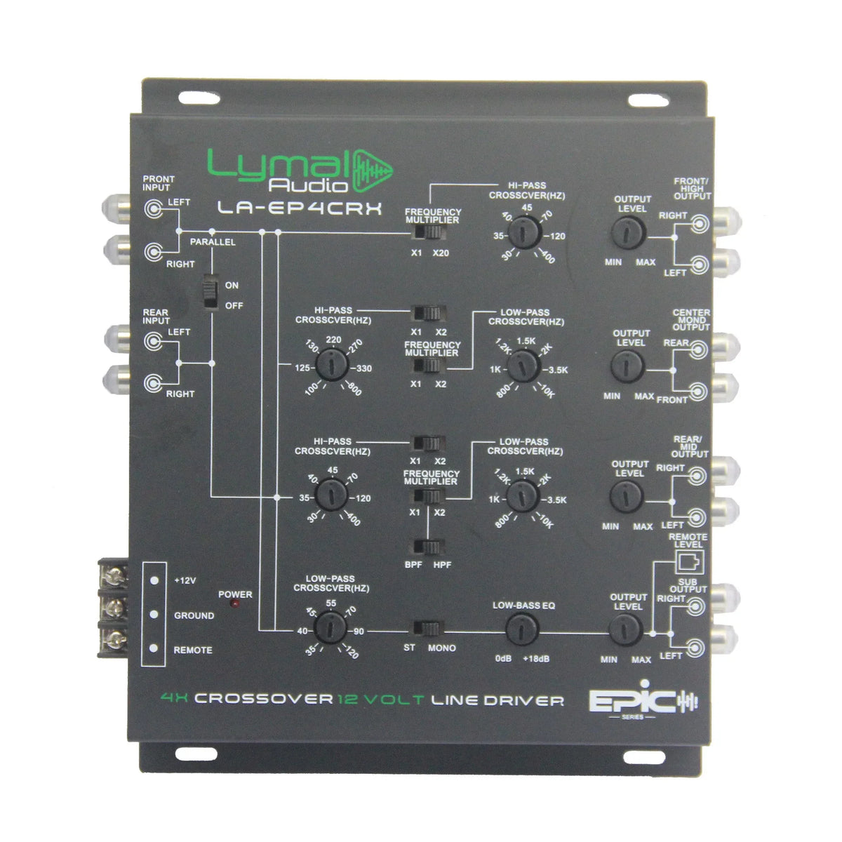 LA-EP4CRX 4 Way 12 Volt Electronic Crossover - Trustymall