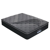 Giselle Bedding Alanya Euro Top pocket spring mattress with bamboo charcoal cover in black king size.