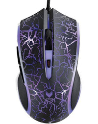 Black RAPOO V20S LED optical gaming mouse with multicolor lighting and ergonomic ambidextrous design