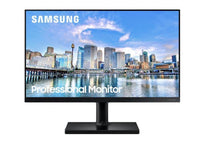 Front view of Samsung 24-inch T45F FreeSync IPS LED monitor with slim bezels on black stand