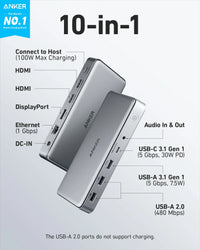 Anker <b>563</b> USB-C Docking Station (10-in-1) - Trustymall