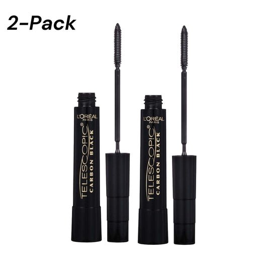 2-PACK L'Oreal Paris Telescopic Mascara, Carbon Black [935] 0.27 oz