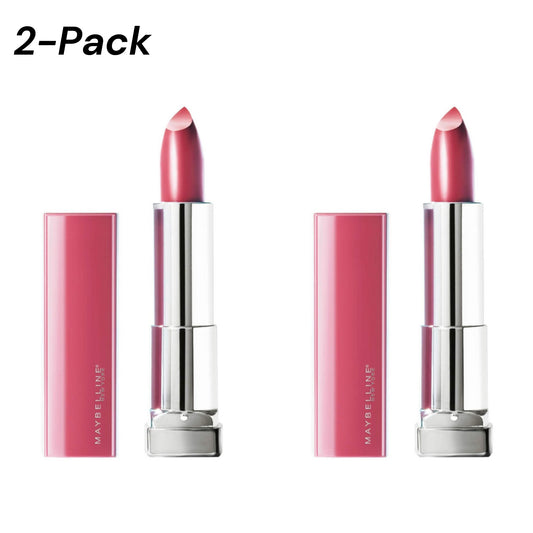 2-PACK Maybelline Color Sensational Made for All Lipstick, Crisp Lip Color & Hydrating Formula, 376 Pink For Me, Nude Pink