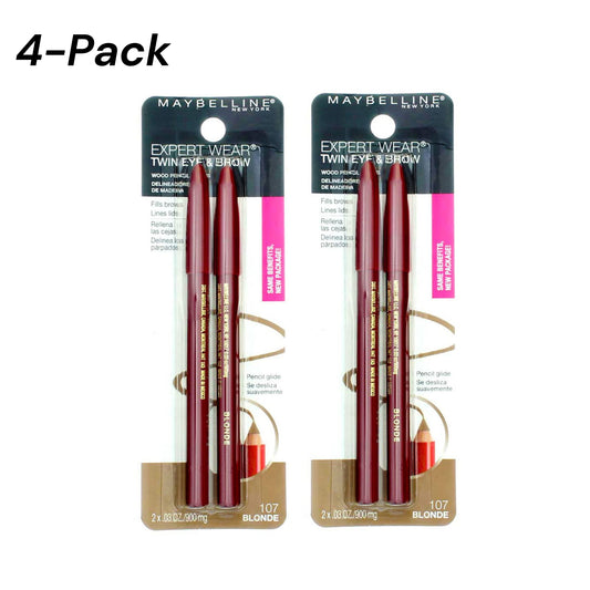 Maybelline Expert Eyes Brow And Eye Pencil, Blonde [107], 0.03 oz (Pack of 4)