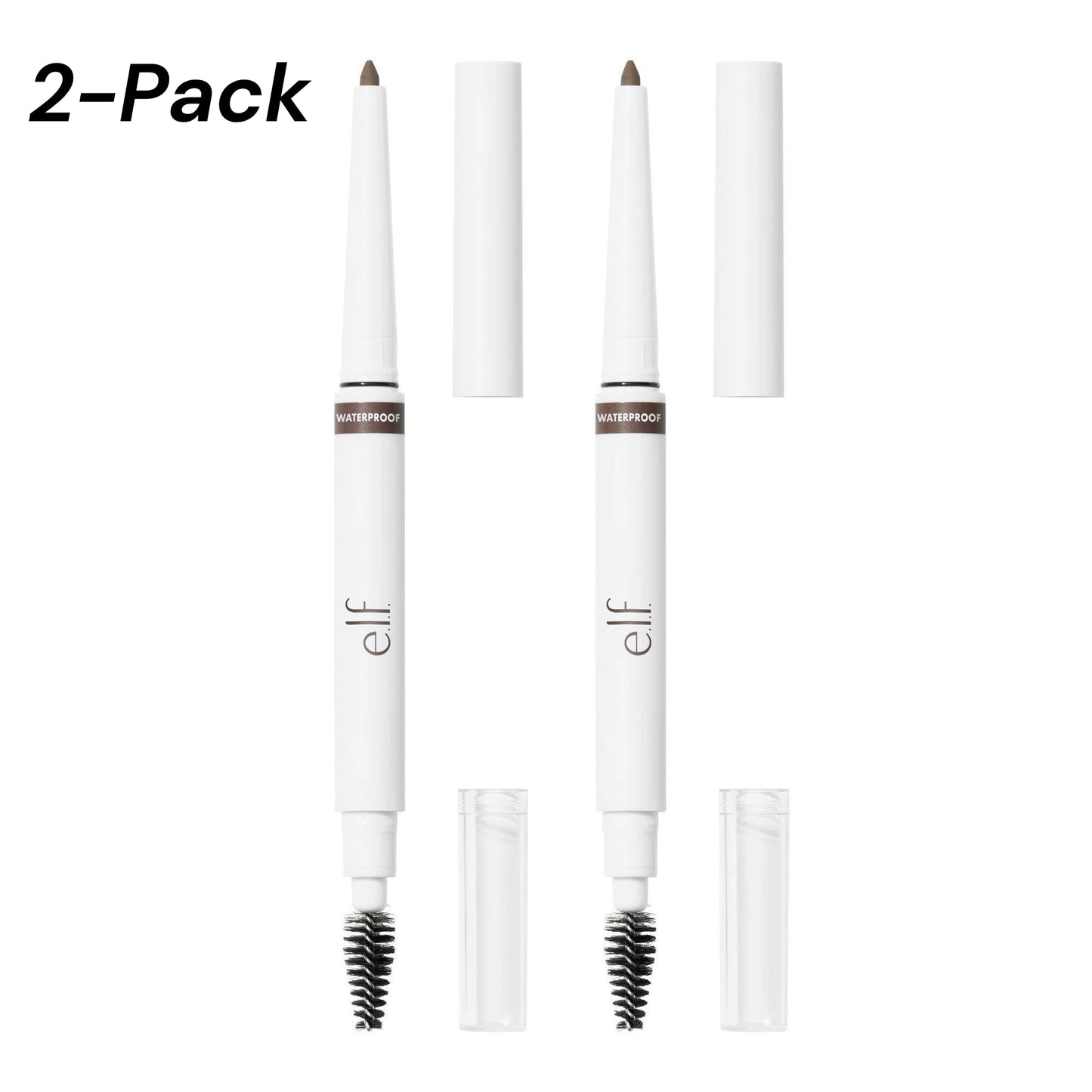 2-PACK e.l.f. Instant Lift Waterproof Brow Pencil - Deep Brown - 0.008oz