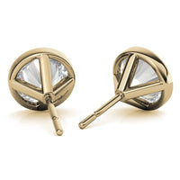 4.00 CTW Lab Grown Diamond Bezel Martini Stud Earrings in 14K White or