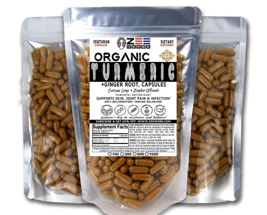 Turmeric Ginger Capsules - 3000mg of Natural Pure Organic Herbal Supplement