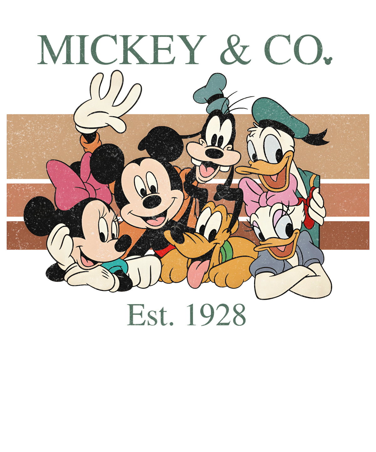 Colorful Mickey & Friends family vacation digital PNG bundle preview with various vacation-themed designs.