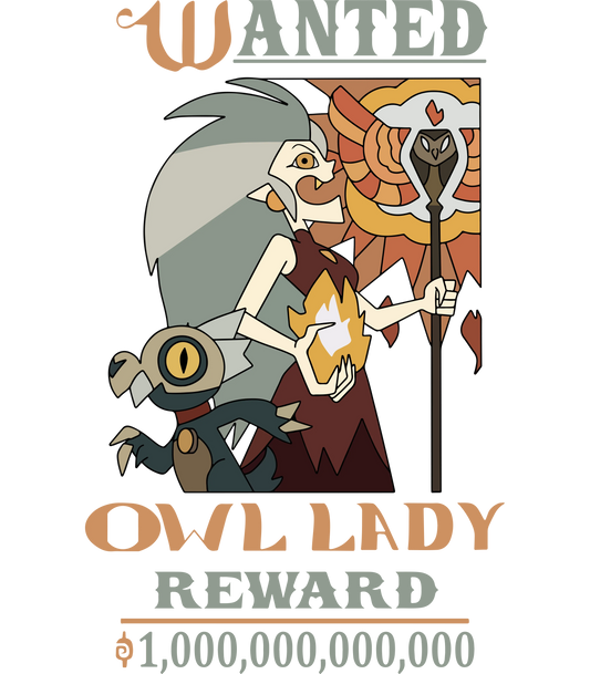 The Owl House - Eda The Owl Lady Wanted Poster - Digital Download