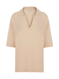 Lapel Collar Knit Top