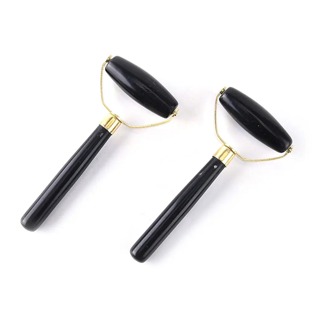 Natural Obsidian Quartz Face Massage Roller Practical Jade Facial Anti Wrinkle Body Head Portable Beauty Health Care Tools