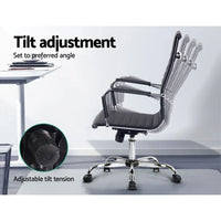 Artiss black gaming chair rotated to show 360-degree swivel base with sturdy wheels.
