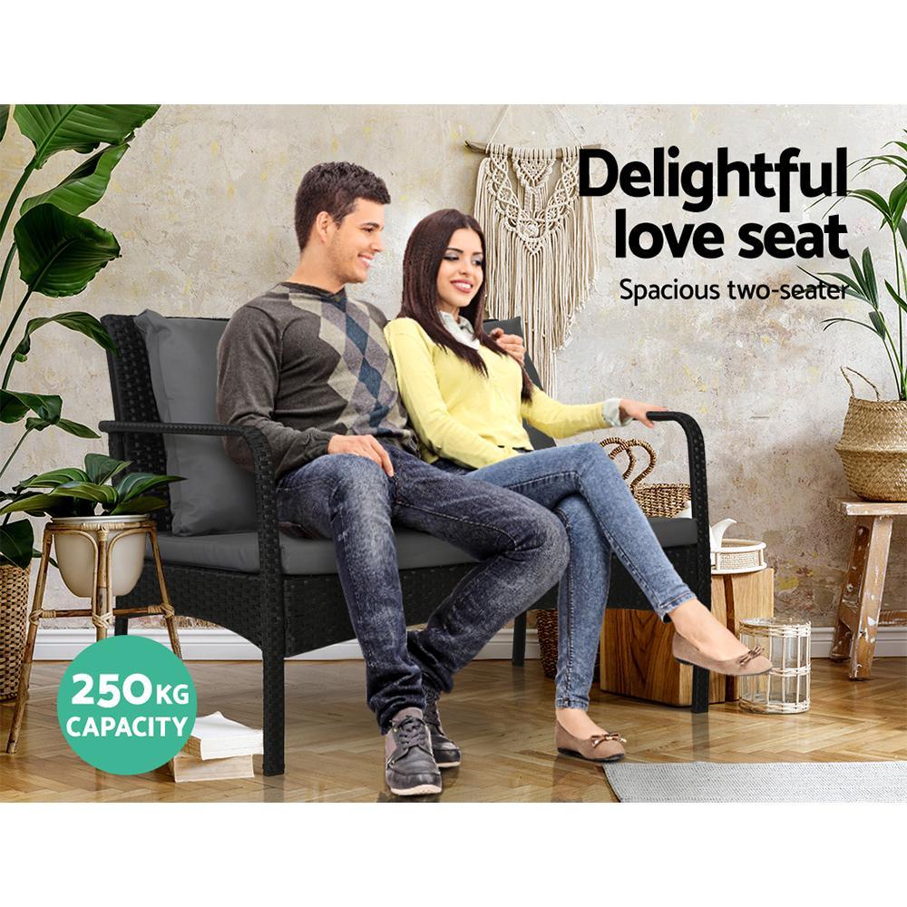 Gardeon Outdoor Furniture Lounge Table Chairs Garden Patio Wicker Sofa