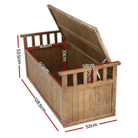 Side view of wooden garden bench showing smooth finish and durable construction