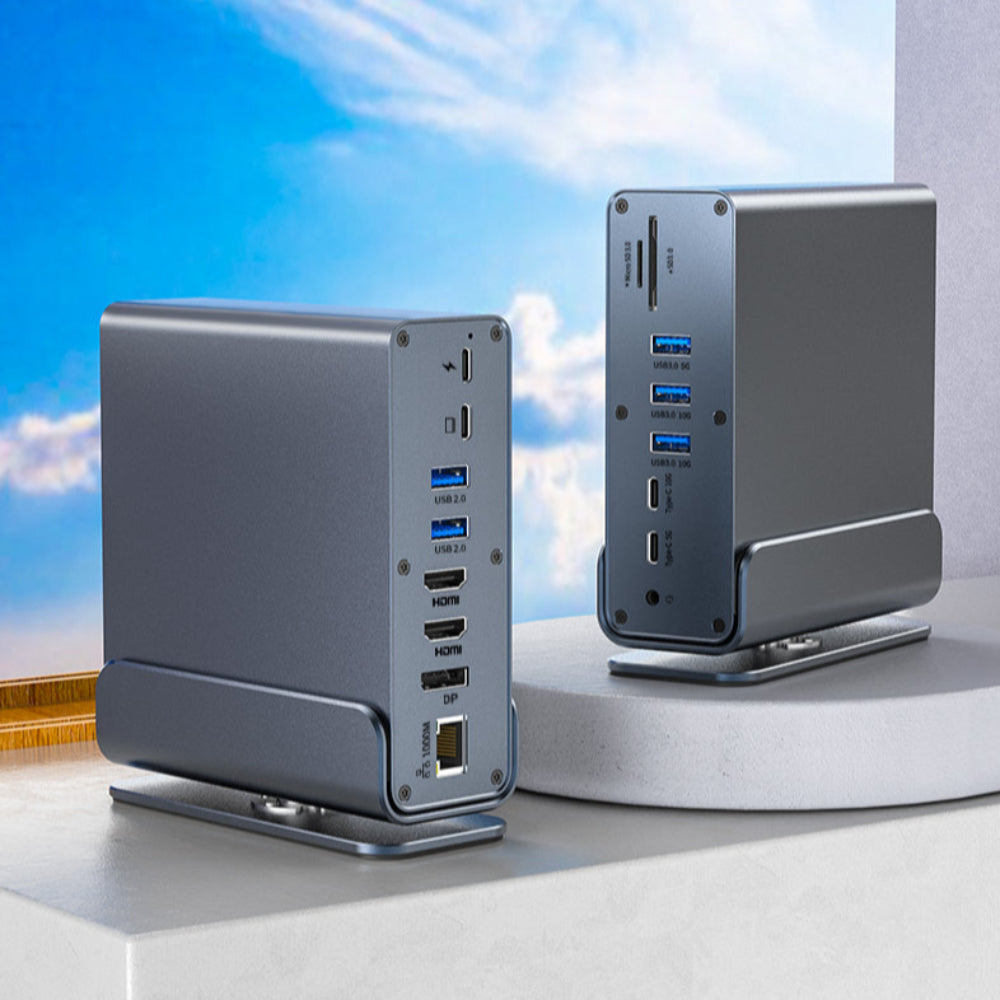 15 in 1 Type C Docking Stand Station Hub Supports Multiple Monitors