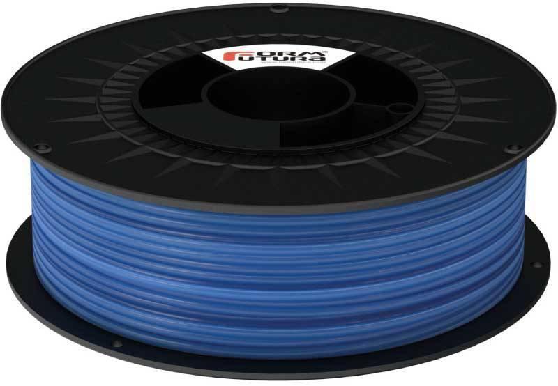 Coiled ocean blue FormFutura PLA 3D printer filament, 1.75 mm on spool