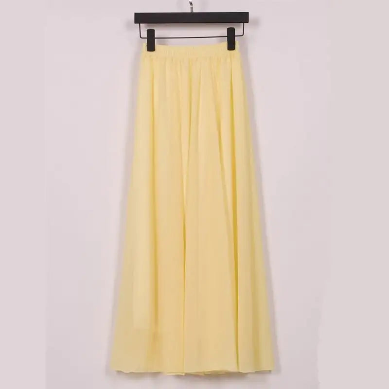Half-Length Plus Size High Waist Chiffon Skirt