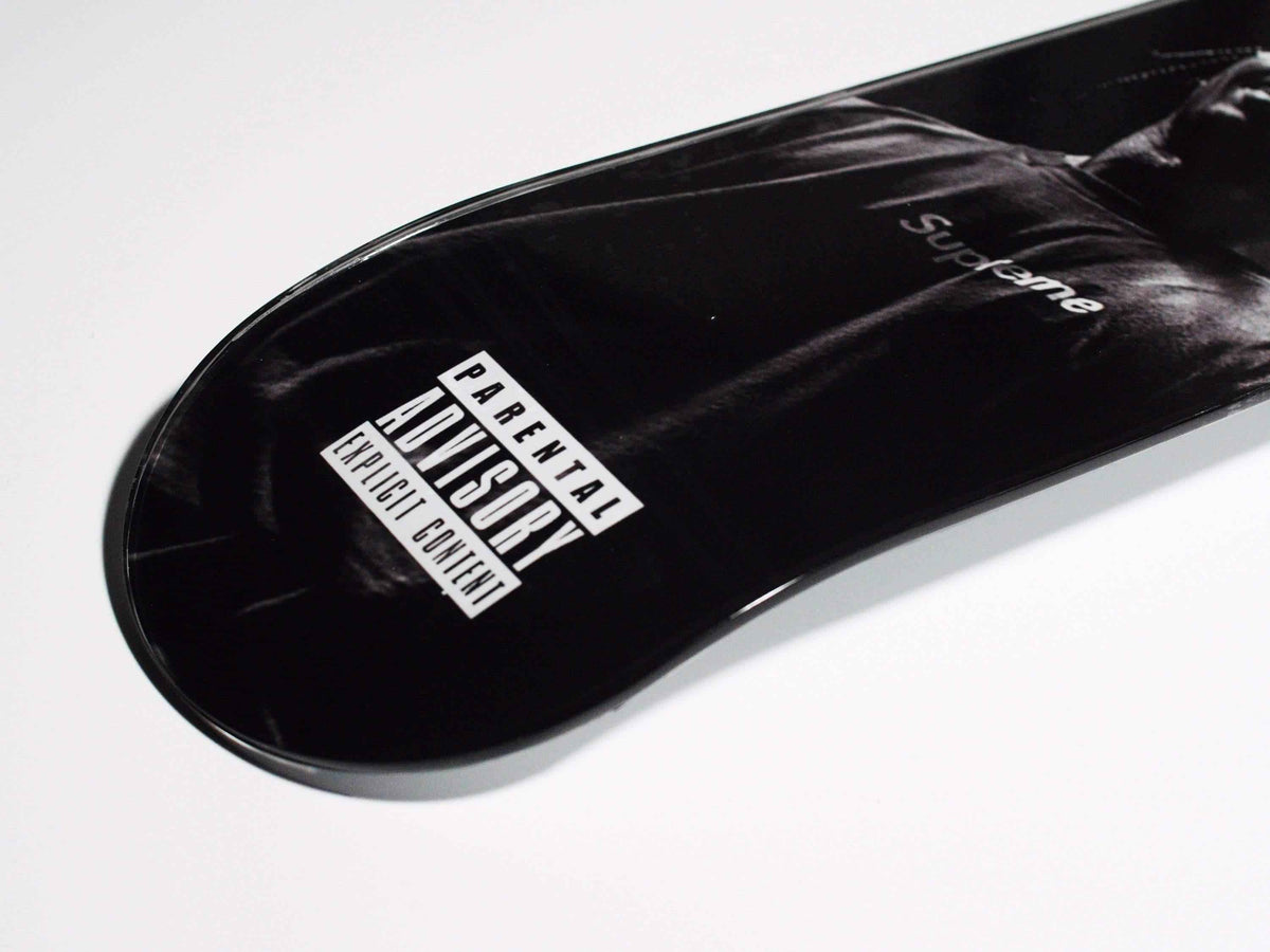Top view of King Travis Skateboard deck with detailed intricate artwork.