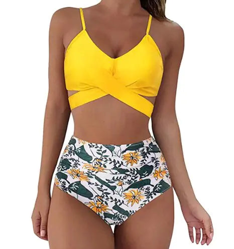 Christina Women's Sexy Solid Print Bikini Set (One Set)