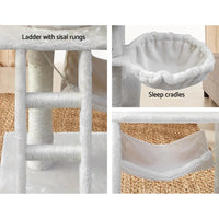 i.Pet Cat Tree 141cm Trees Scratching Post Scratcher Tower Condo House