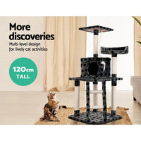 i.Pet Cat Tree 120cm Trees Scratching Post Scratcher Tower Condo House