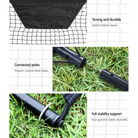Goalkeeper training with Everfit Portable Soccer Rebounder Net simulating soccer ball rebound drills.