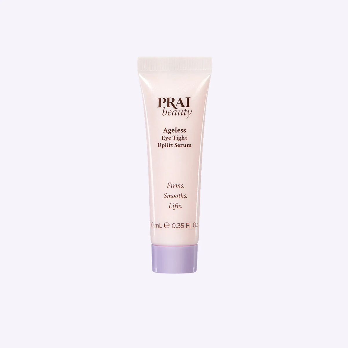 PRAI Beauty Ageless Eye Tight Uplift Serum 10ml bottle with silver cap on white background