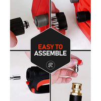 All five quick-connect nozzles displayed on a white surface for cleaning options.