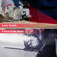 Cordless mini circular saw with a 4.0Ah battery and charger, designed for precise cutting in tight spaces.