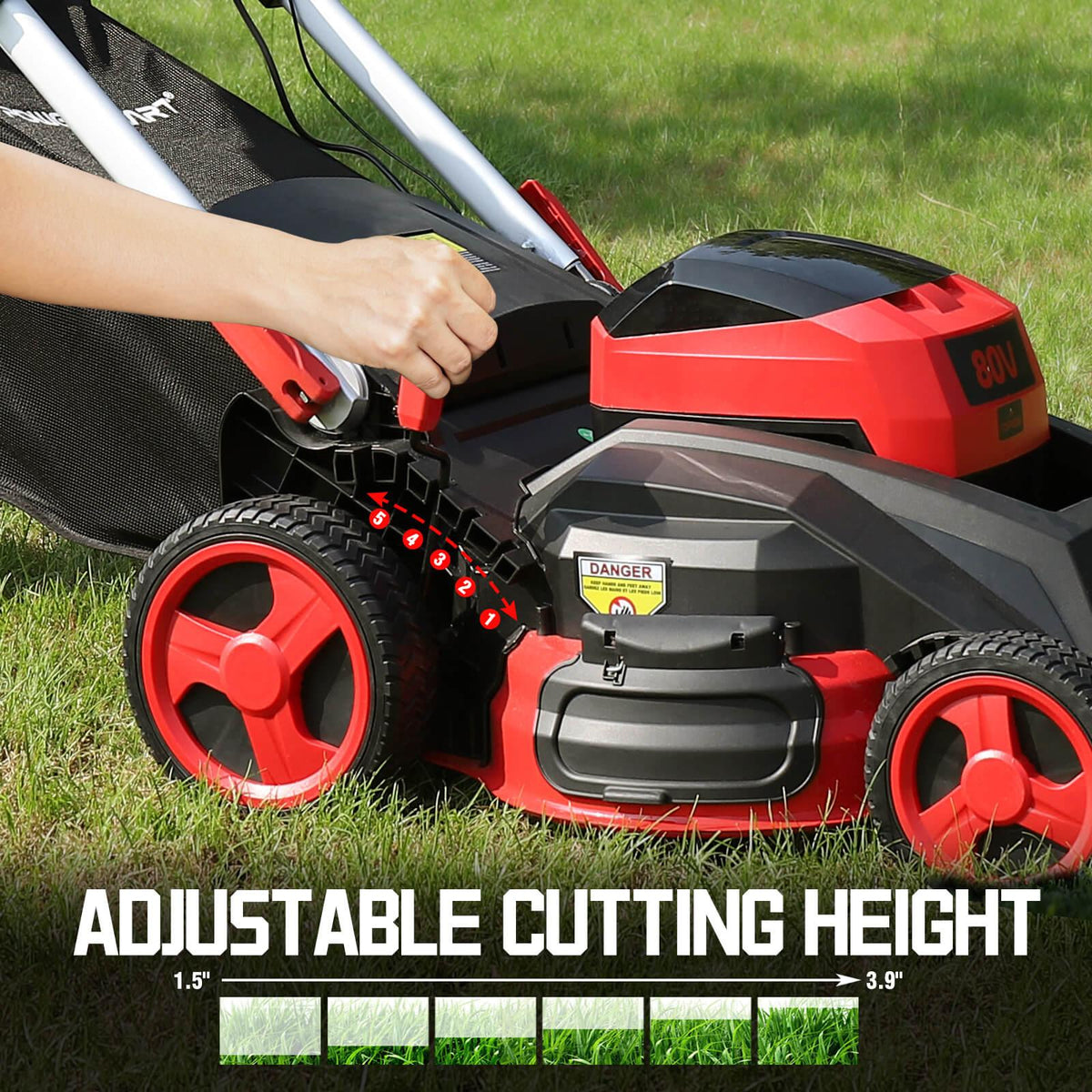 80V 26" Brushless Cordless Self-Propelled Lawn Mower w/ Battery & Charger PS76826 product image for TrustyMall.