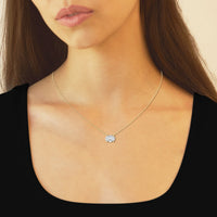 2.00 CTW AGI Certified Oval Lab Grown Diamond Solitaire Pendant -