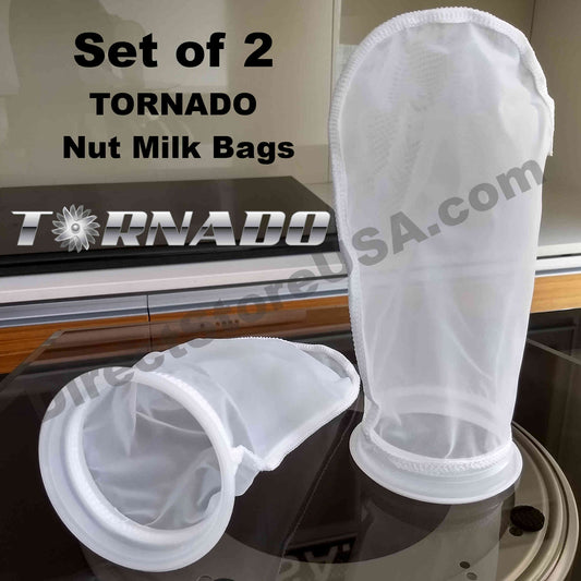 Set of 2 TORNADO Nut Milk Bags (200 micron) - the Next Evolution of Strainer Bags (2 PACK)