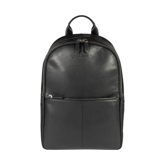 RB2002A | Borsa a Tracolla in Nylon/Vera Pelle, con leggera grana.