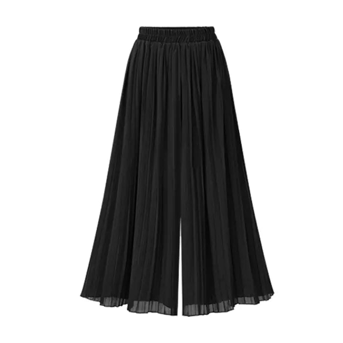 Plus Size Loose Chiffon Wide Leg Pants for Summer