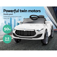 Rigo Kids Ride On Car Electric Toys 12V Battery Remote Control White