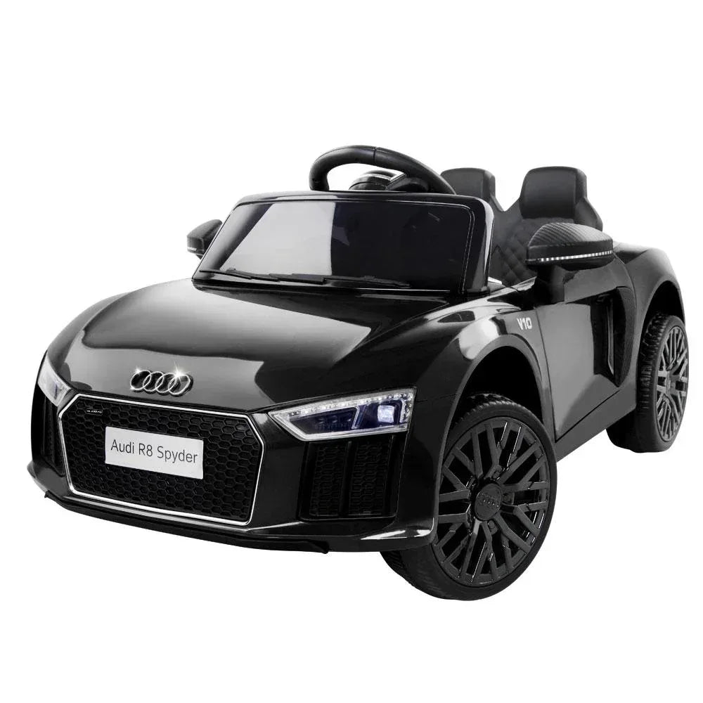 Kids Ride On Car Audi R8 Licensed Electric 12V Black - Trustymall