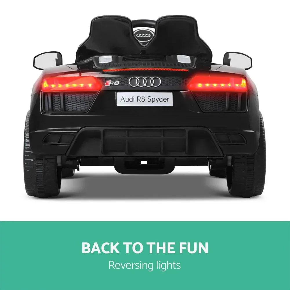 Kids Ride On Car Audi R8 Licensed Electric 12V Black - Trustymall