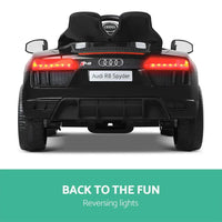 Kids Ride On Car Audi R8 Licensed Electric 12V Black - Trustymall