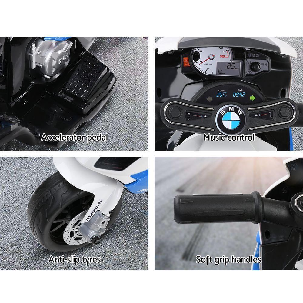 Kids Electric Ride On Car Police Motorcycle Motorbike BMW Licensed - Trustymall