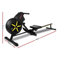 Close-up of large LCD display panel on Everfit Rowing Machine.